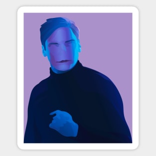 baron zemo dancing neon blue violet Magnet